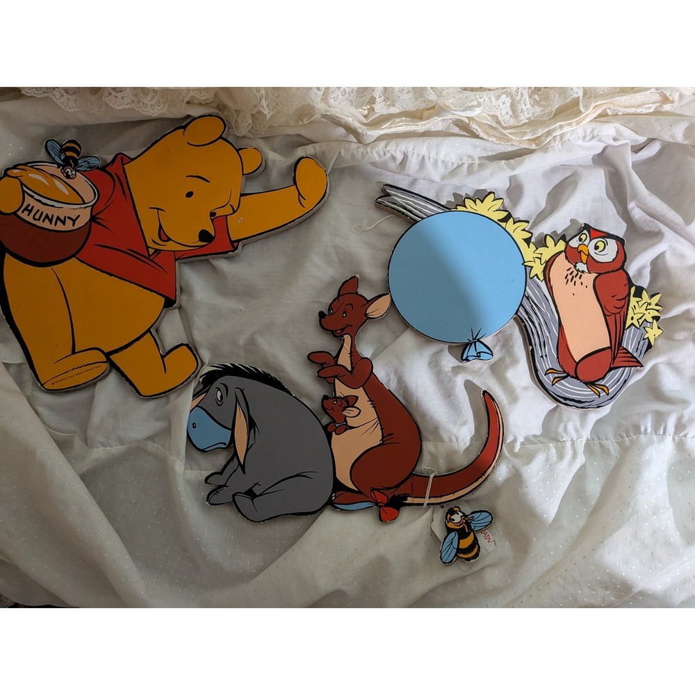 Vintage 1970s Winnie the Pooh Friends Wall Hangings Sears Disney Set of 3